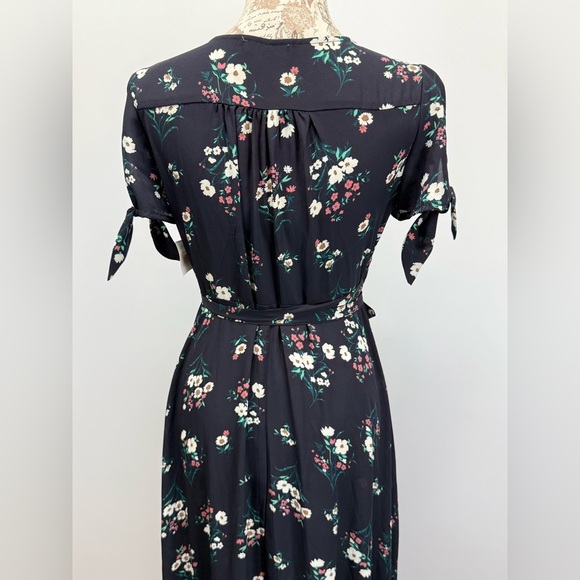 CHELSEA 28 Navy floral tie sleeve wrap maxi dress size S. - Picture 5 of 13